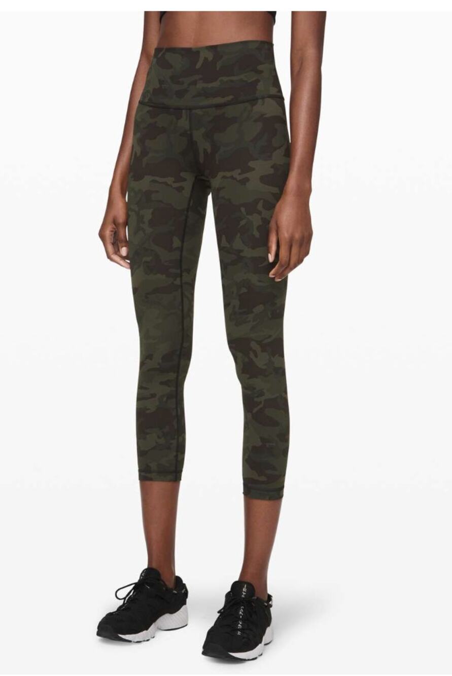 Lululemon Wunder Under High-Rise 25" Leggings Incognito Camo Multi Gator Green 4